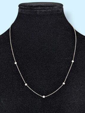 Vintage Dainty Sterling Silver Chain Necklace